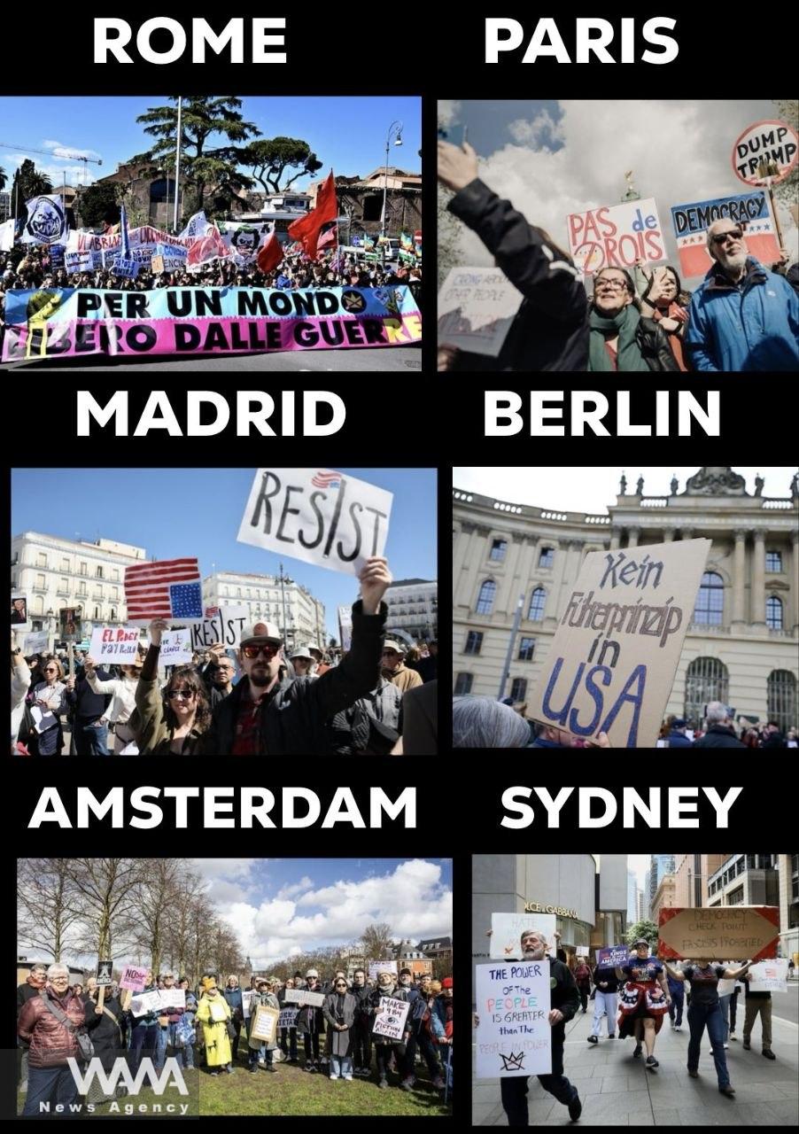 Mass Protests Against Donald Trump Across the United States and Europe. Social media /WANA News Agency