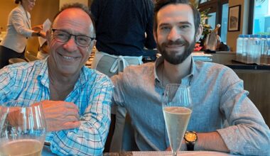 Joel and Jonathan Gavalas dining out