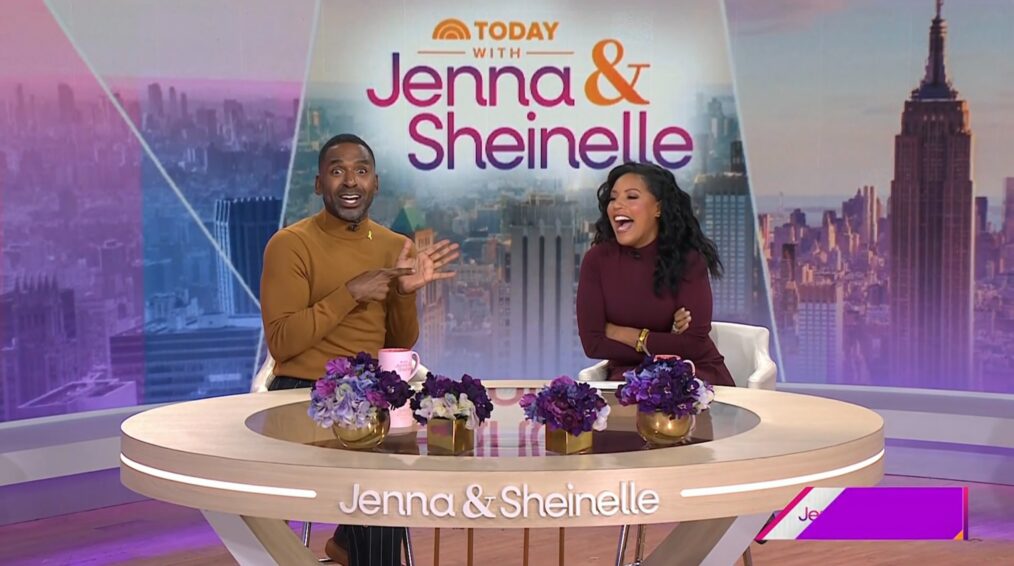 Justin Sylvester and Sheinelle Jones on the March 16, 2026, episode of NBC's 'Today With Jenna & Sheinelle.'
