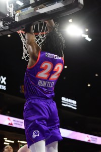 March 2, 2026; Tempe, Arizona, USA; Valley Suns forward CJ Huntley dunks against the Salt Lake City Stars. Mandatory Credit: Valley Suns PR
