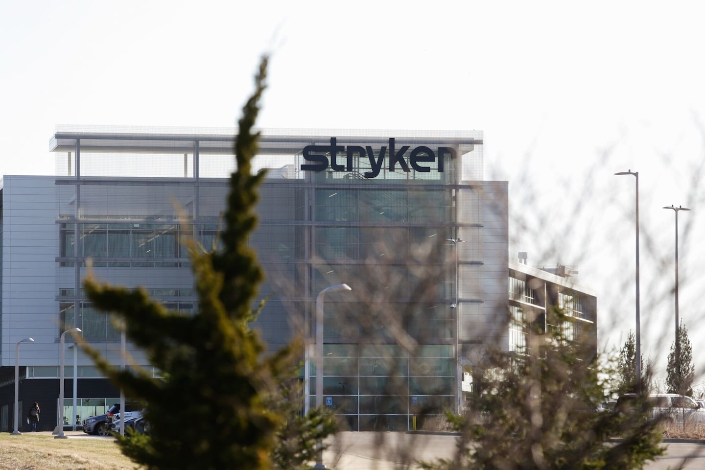 The Stryker Corp. headquarters in Portage, Michigan, US, on March 12, 2026. A cyberattack on Stryker Corp. has kept the medical technology company's ordering and shipping systems offline as the firm continues to struggle to address a crippling hack claimed by a group linked to Iran.