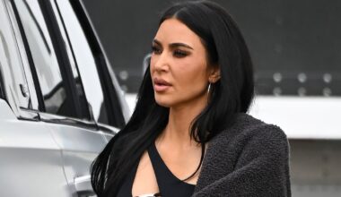Kim Kardashian Goes Full Showgirl in a Jewel-Covered, Corset-Style Bodysuit