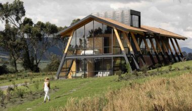 A House In Ecuador That Climbs the Land Instead of Changing It