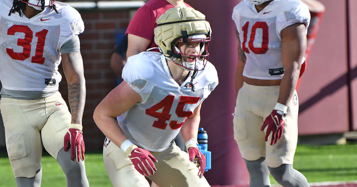 Freshman FSU linebacker Noah LaVallee. (Gene Williams/Warchant)