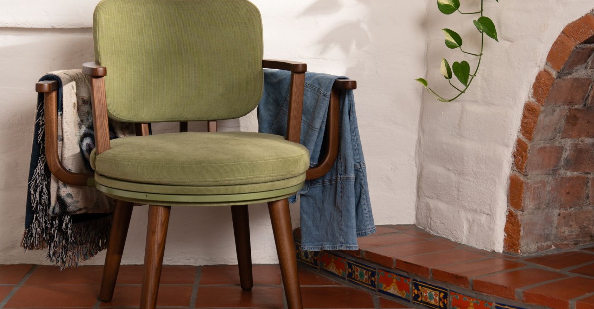 This chair gives half-worn clothes a home