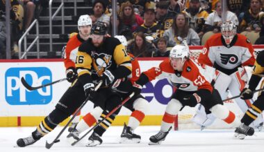 More Penguins Lineup Shuffles; Brazeau Injured, Crosby Update