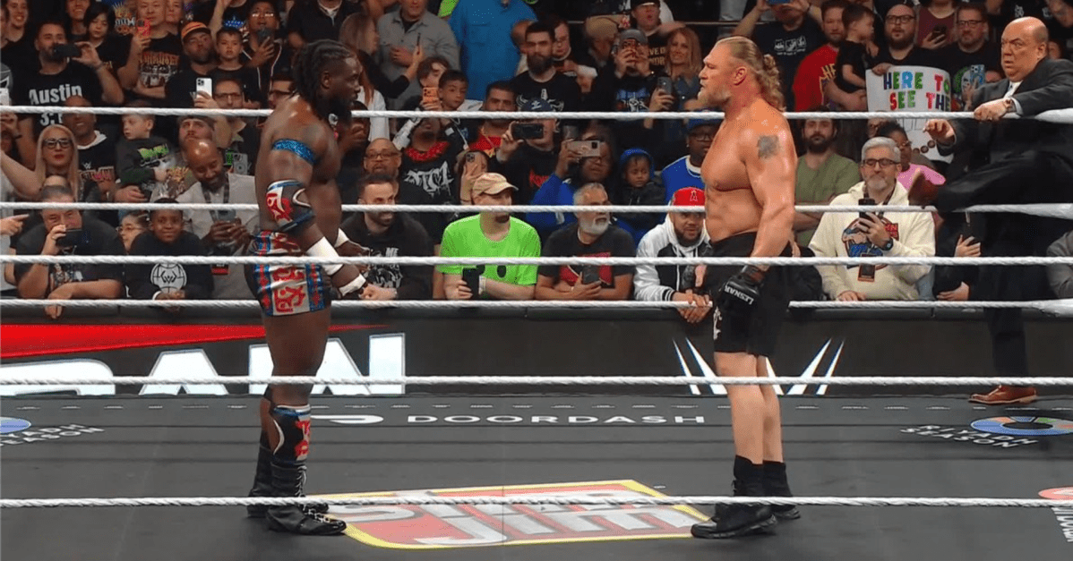 Triple H separates Brock Lesnar and Oba Femi