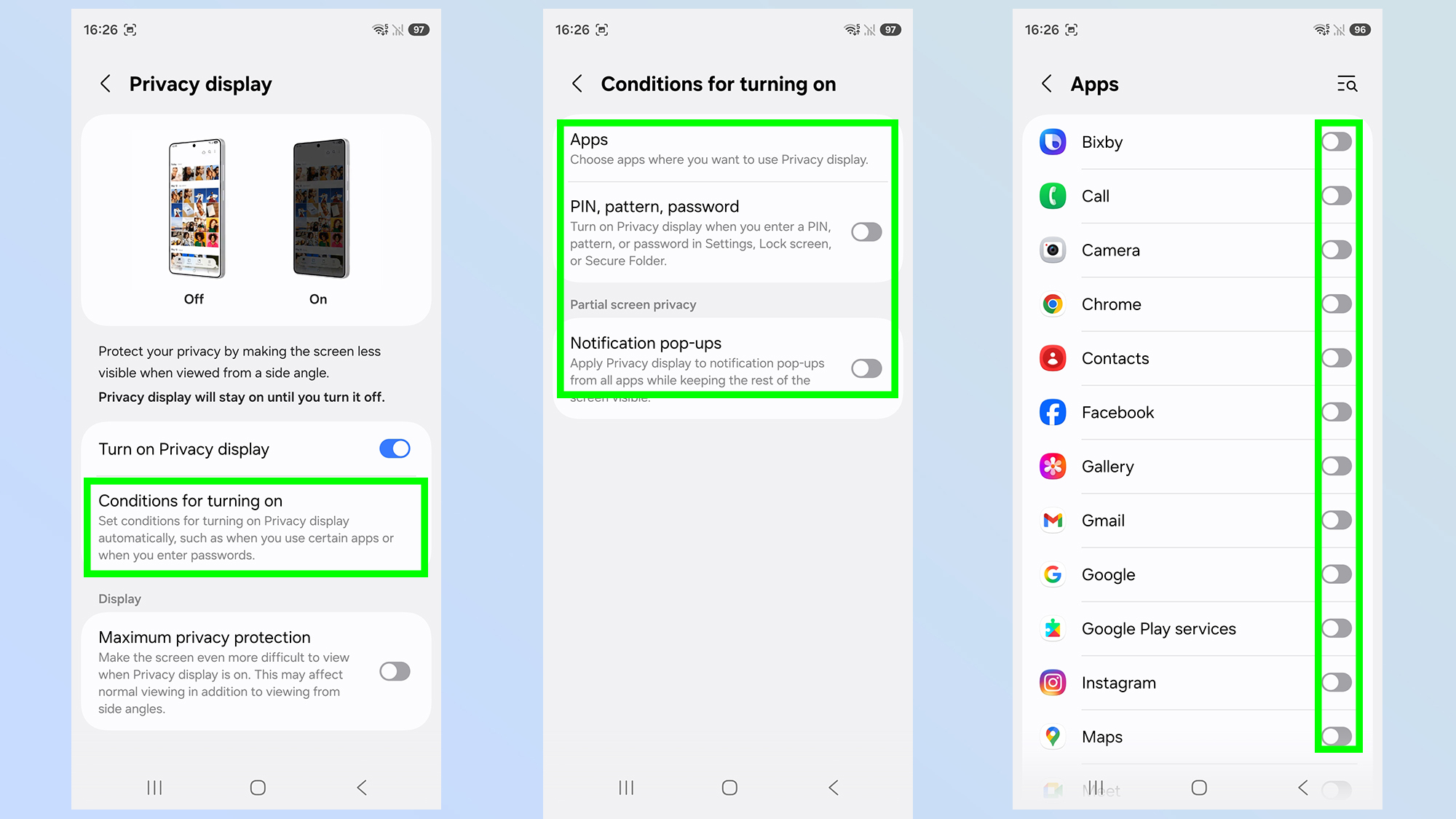 how to use samsung galax s26 ultra's privacy display