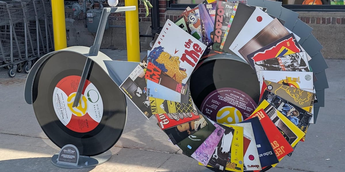 Bicycle sculpture unveiled outside Open Harvest to honor beloved Lincoln volunteer