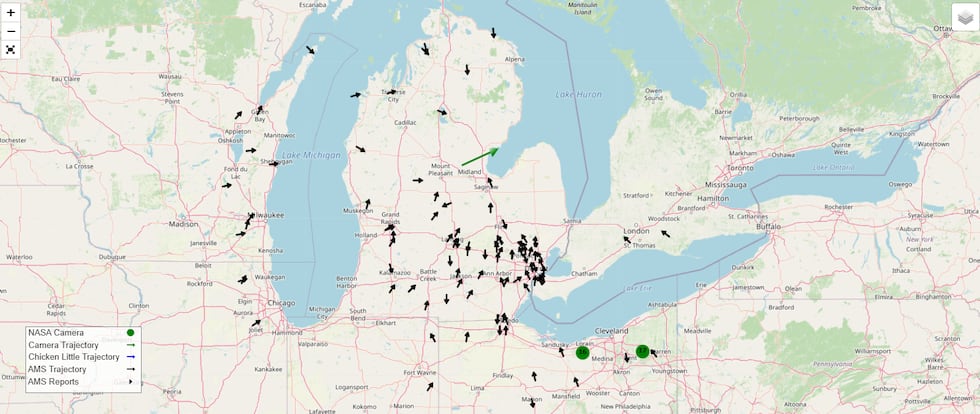 Another bright fireball lights up Ohio skies, second within a week