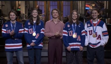 U.S. Olympic men’s, women’s hockey stars joke about ‘Heated Rivalry,’ Trump invite on ‘SNL’