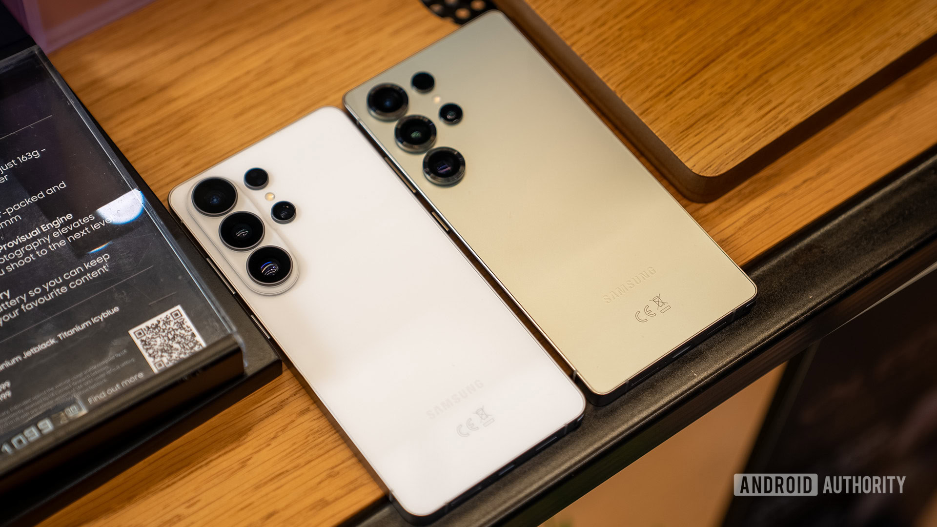 Samsung Galaxy S26 Ultra lay down next to S25 Ultra