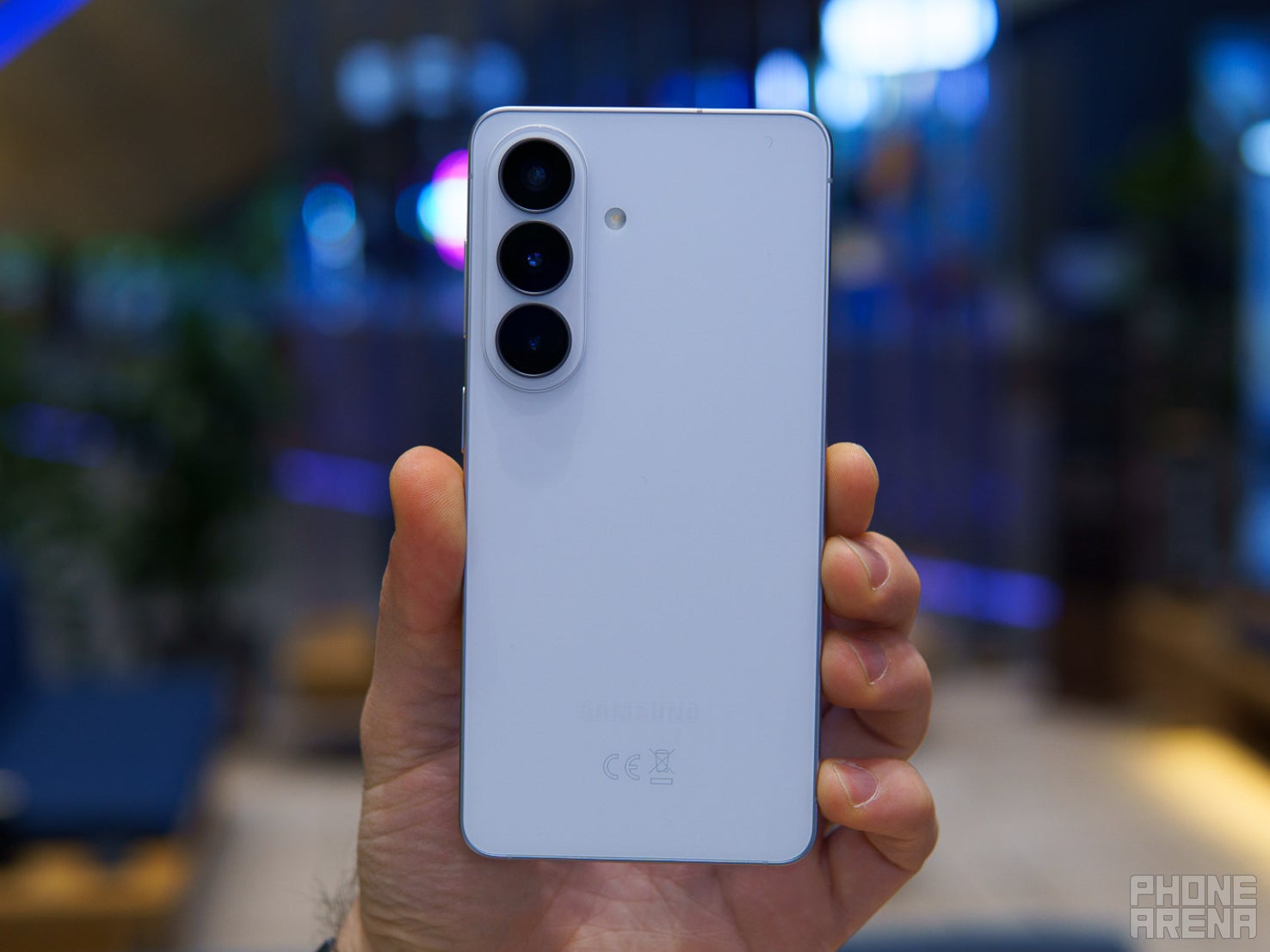 White Samsung Galaxy S26 base model rear