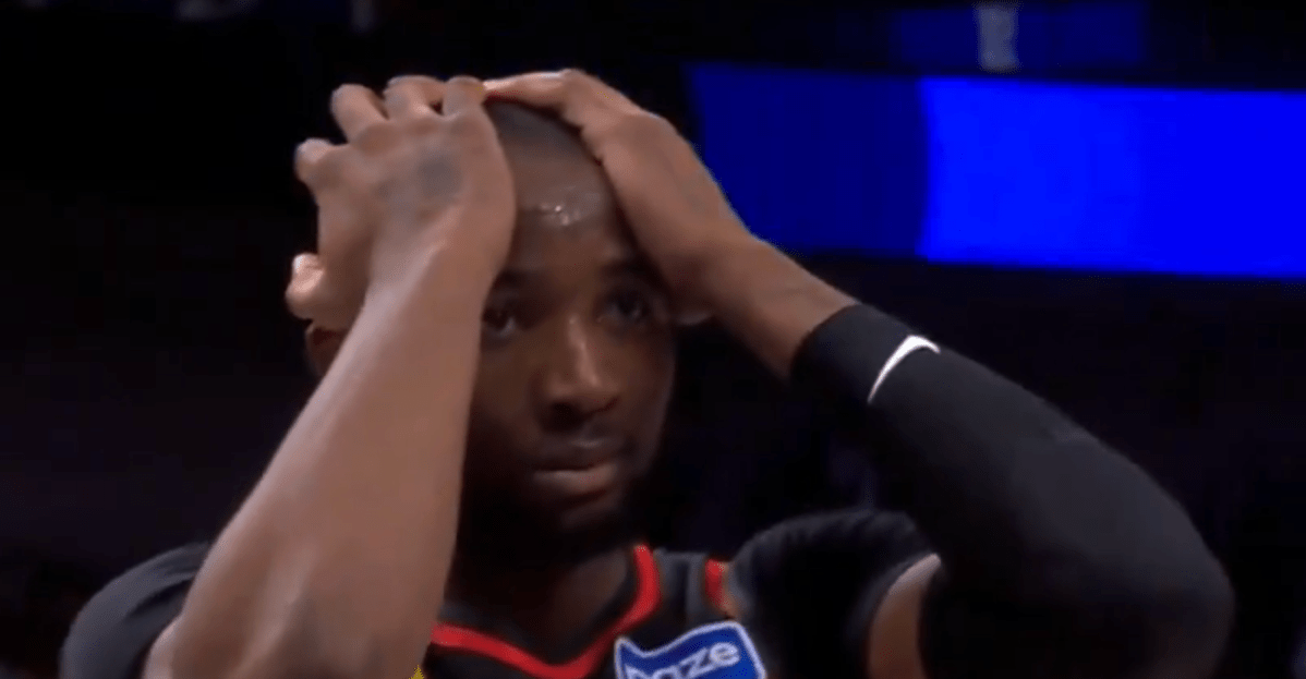 Jonathan Kuminga accidentally made one of NBA’s longest shots ever, and his reaction was perfect