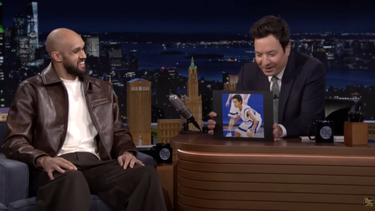 Derrick White was a guest during Tuesday's episode of "The Tonight Show".