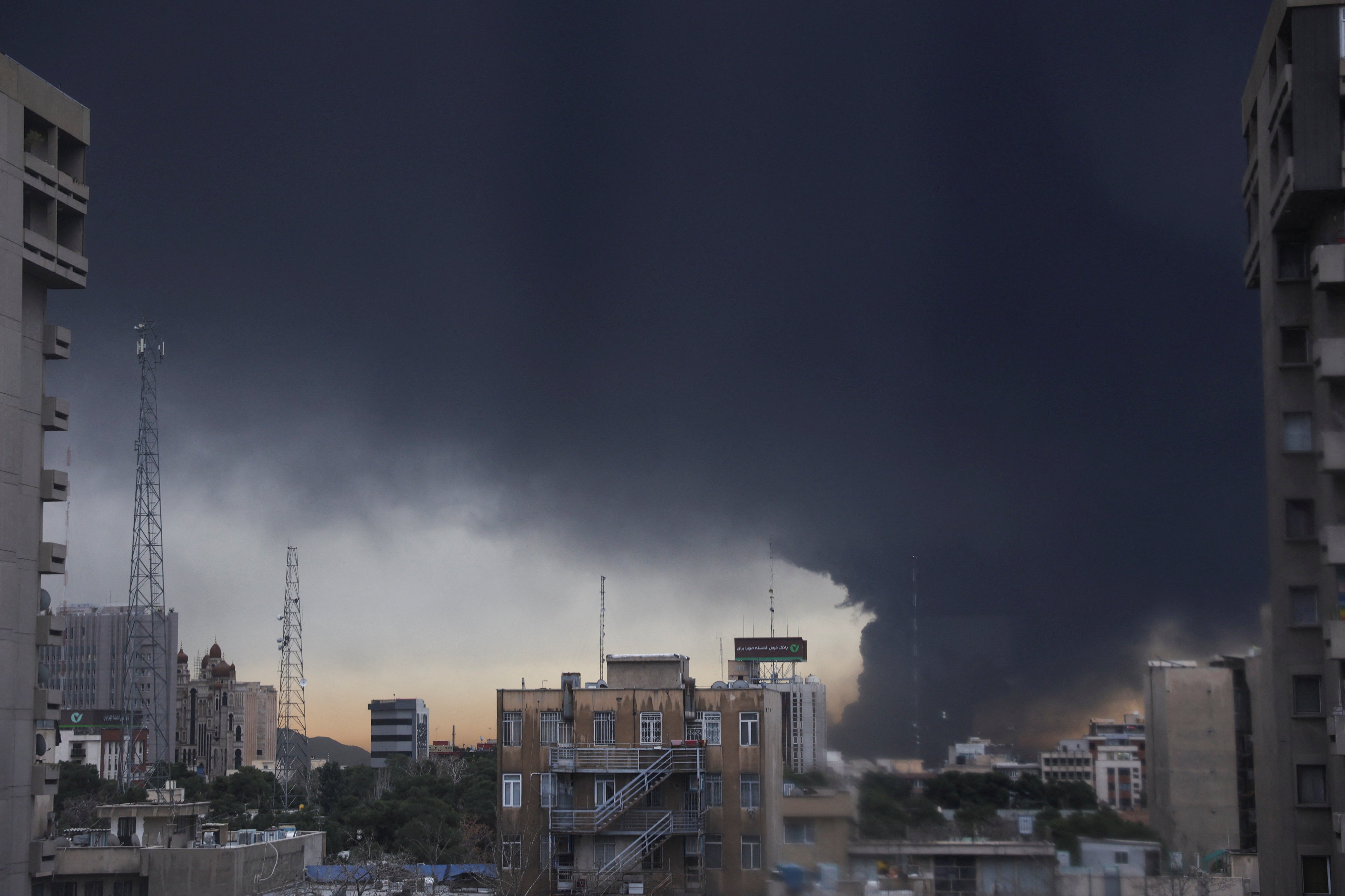 Smoke rises following an explosion amid the US-Israeli conflict with Iran in Tehran