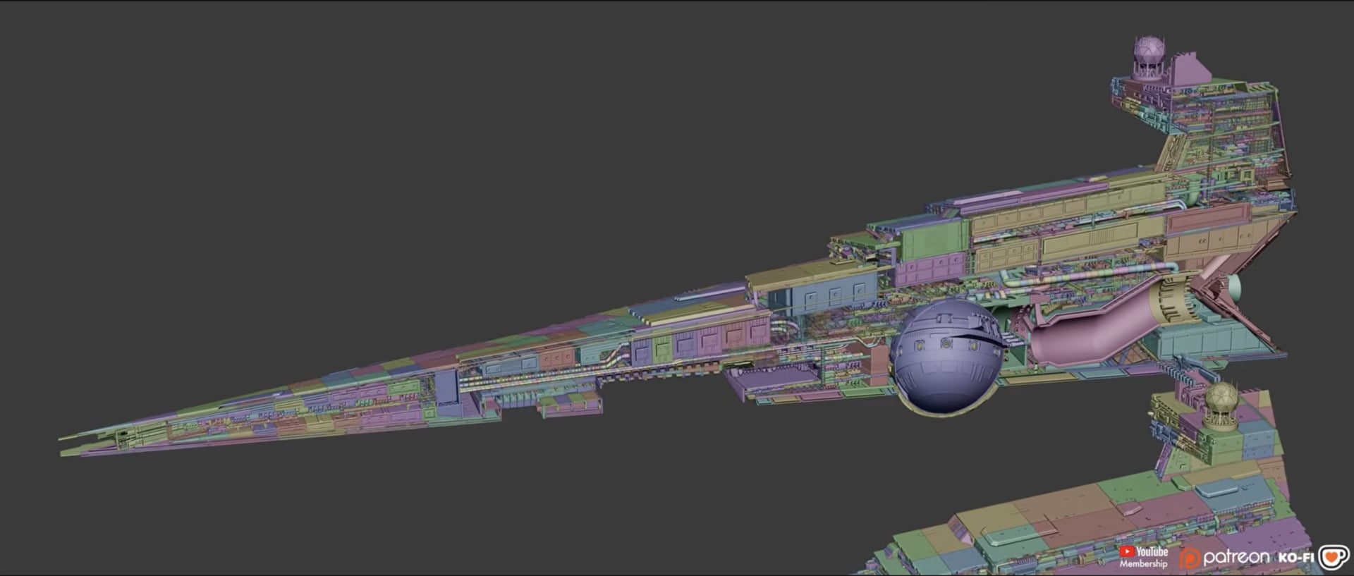 Star Destroyer model in Blender