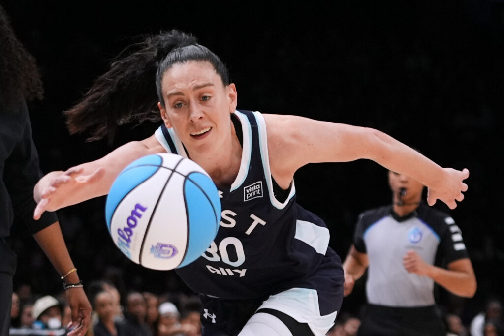 Liberty forward Breanna Stewart was chasing another title in Unrivaled on Wednesday, shortly after confirming she and the rest of the WNBA players were “united” in their quest to hold out for more in the ongoing CBA negotiations. Photo: Frank Franklin II/AP