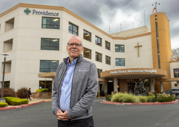 Dr. John Aryanpur, chief medical officer of Providence Medical Group Northern California, explained the decision to close the inpatient pediatric wing at Santa Rosa Memorial Hospital Wed., Nov. 12, 2025 in Santa Rosa. (John Burgess / The Press Democrat)