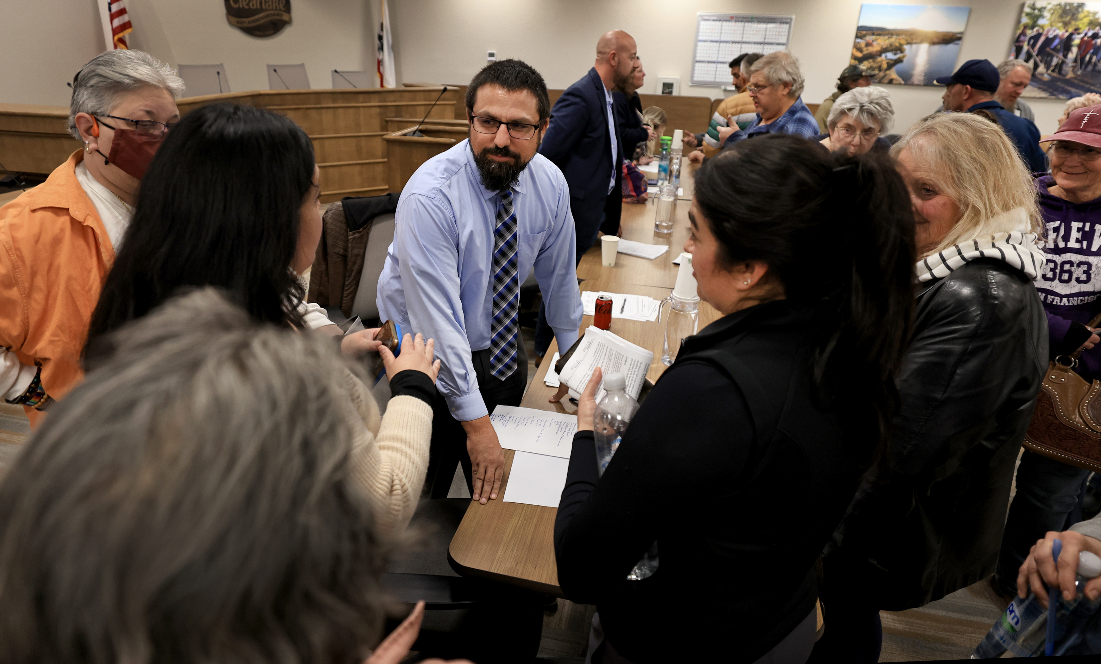 At a town hall meeting in Clearlake, Wednesday, Jan. 21,...