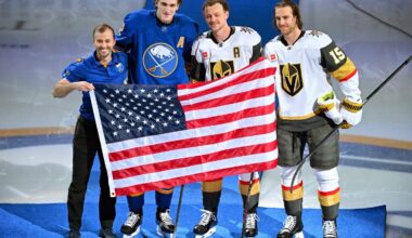 Thompson leads the way on night he's honored by Sabres