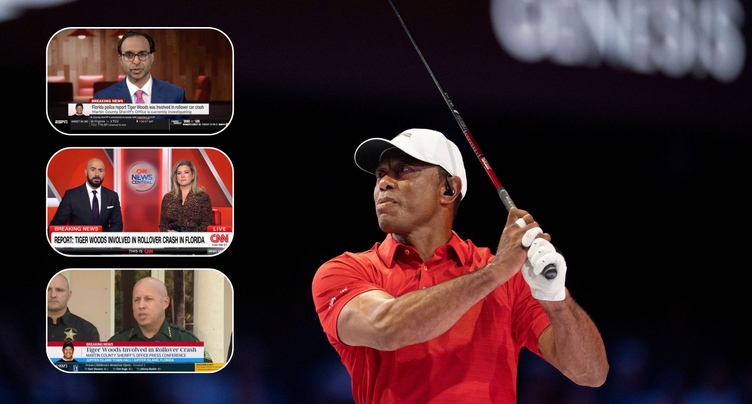 How TV networks handled breaking news of Tiger Woods crash