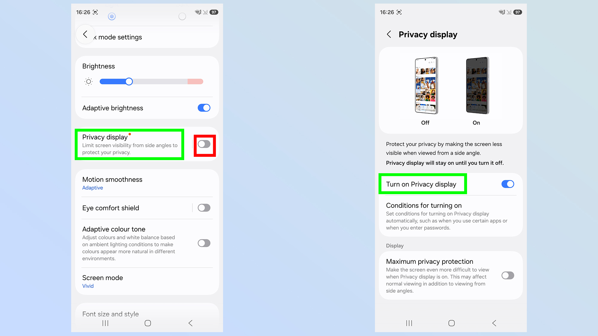 how to use samsung galax s26 ultra's privacy display