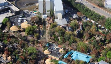 USF Jurassic Park River Adventure ride aerial photos from bioreconstruct.