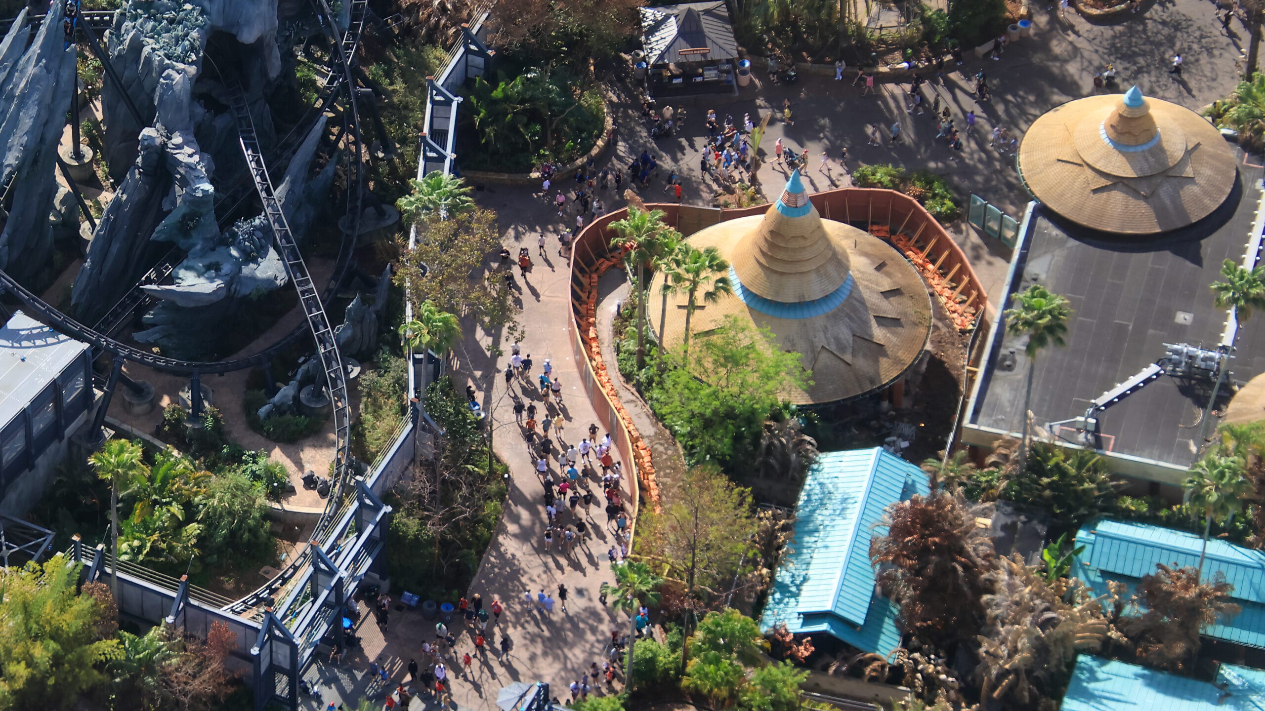 USF Jurassic Park River Adventure ride aerial photos from bioreconstruct.