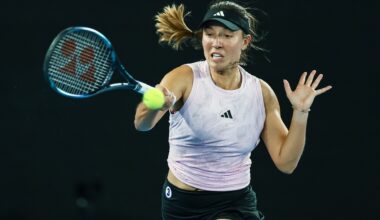 Jessica Pegula in action ahead of the Australian Open.