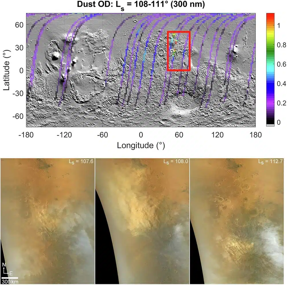 Uv And Visible Light Images Reveal The My 37 Aphelion Local Dust Storm