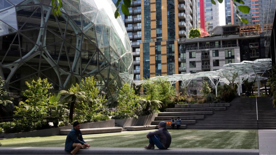 Amazon desks office space...