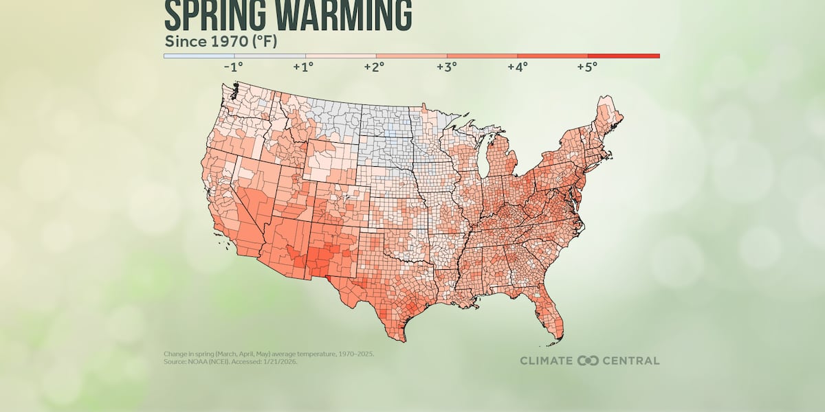 Spring Warming Trends Across the United States