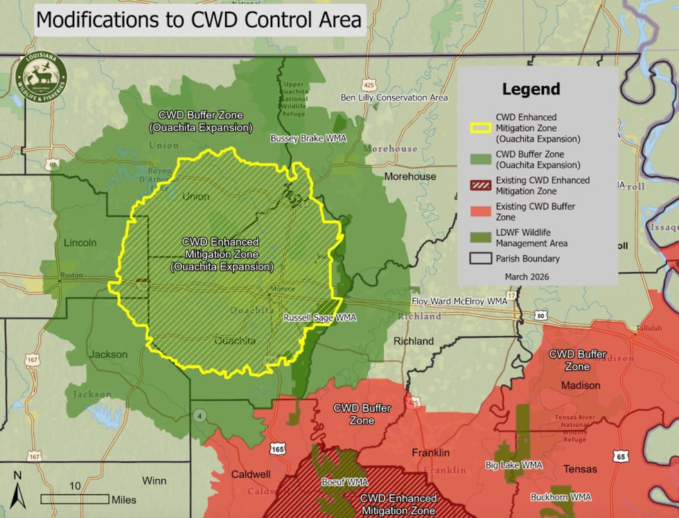Modified CWD control area
