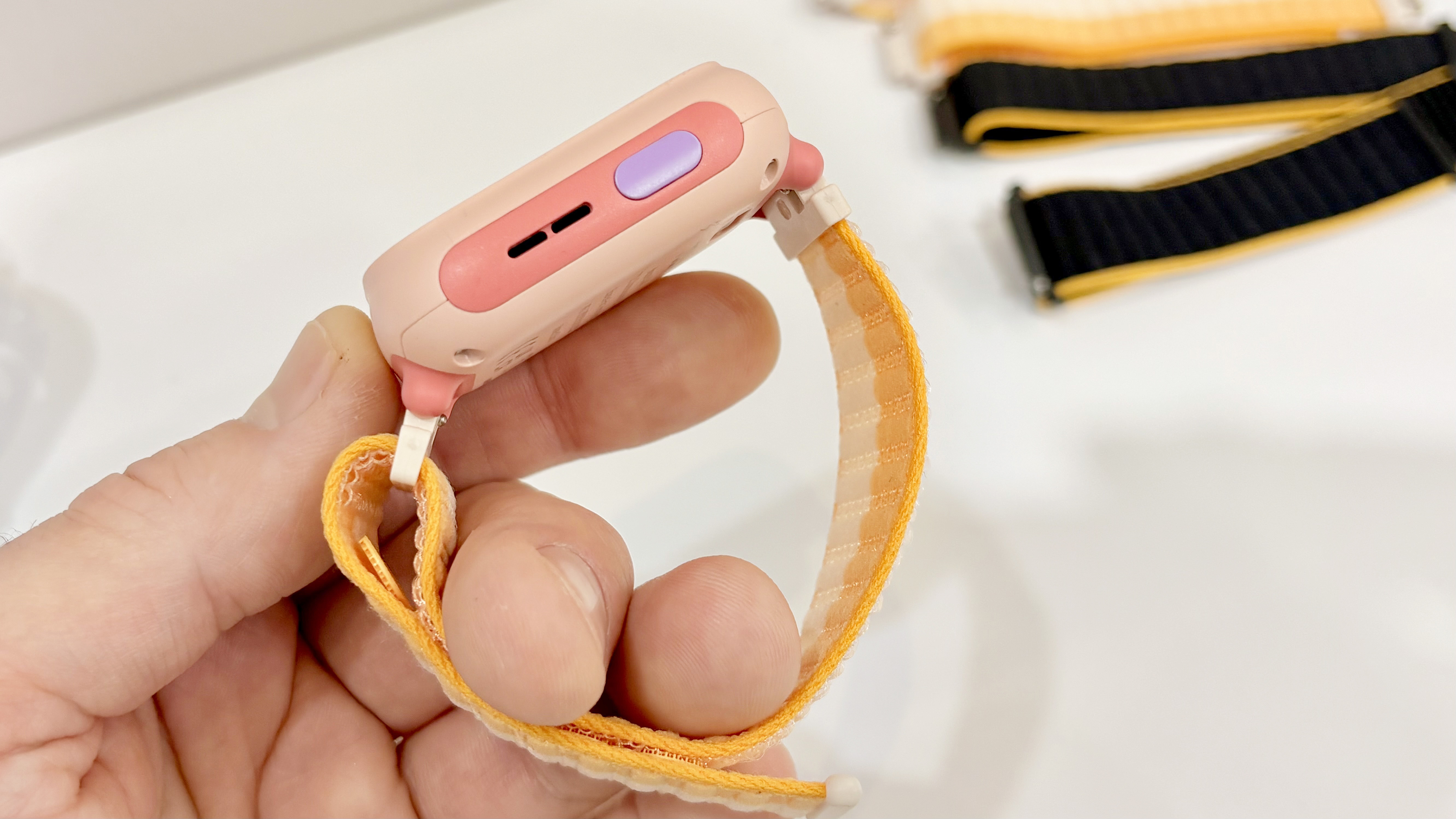 close-up of the TCL Movietime MT48 smartwatch for kids from MWC 2026