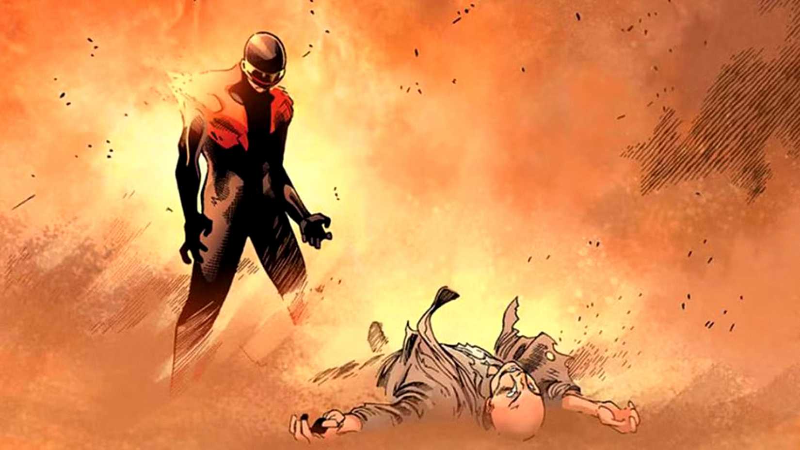 A Phoenix-possessed Cyclops kills Charles Xavier in Avengers vs X-Men