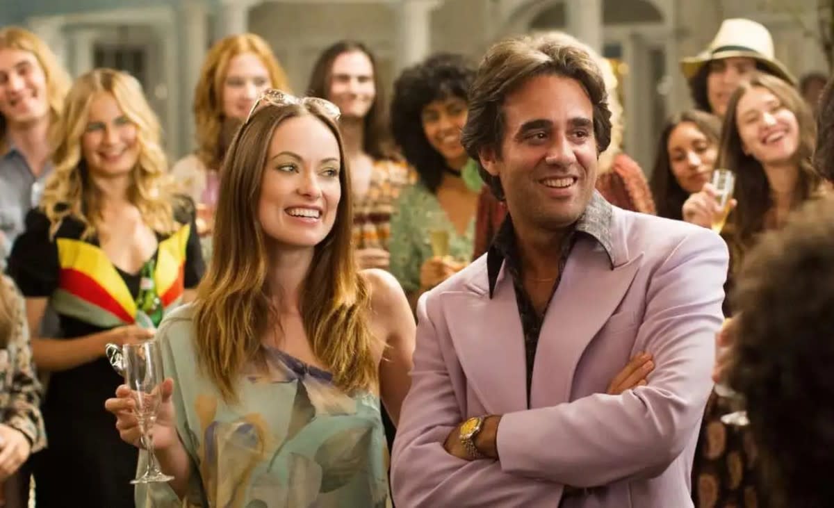 Olivia Wilde and Bobby Cannavale in the groovy HBO period drama <em>Vinyl</em>.HBO