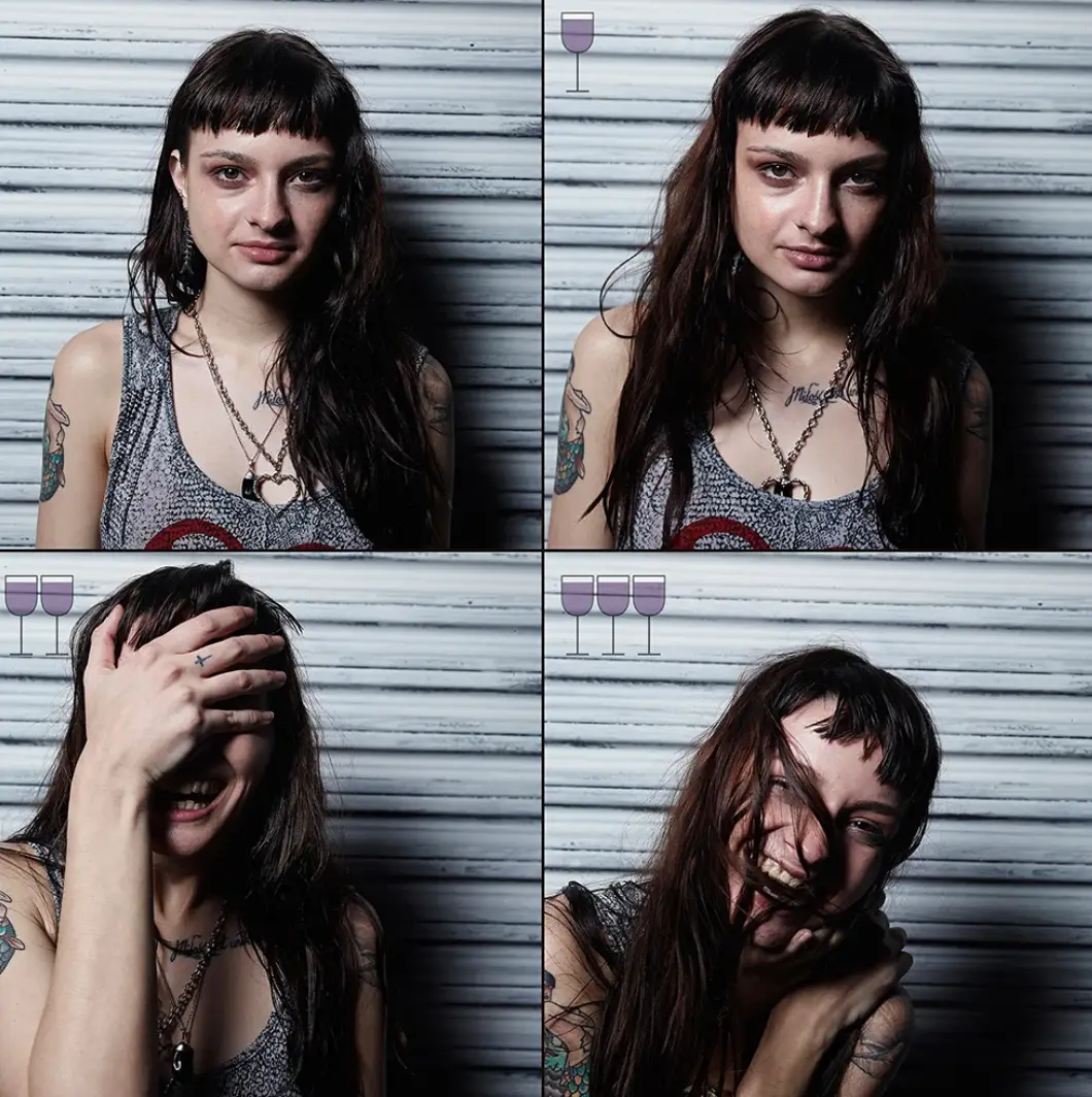 The photographer said 'several smiles emerged' by the time they had their third and final tipple (Marcos Alberti)