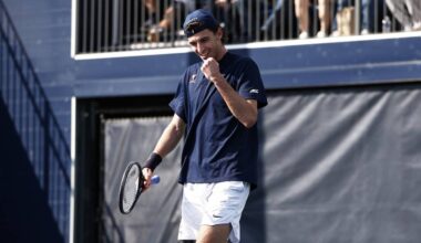 Dietrich Downs Top-Ranked Singles Player in UVA Victory Against SMU