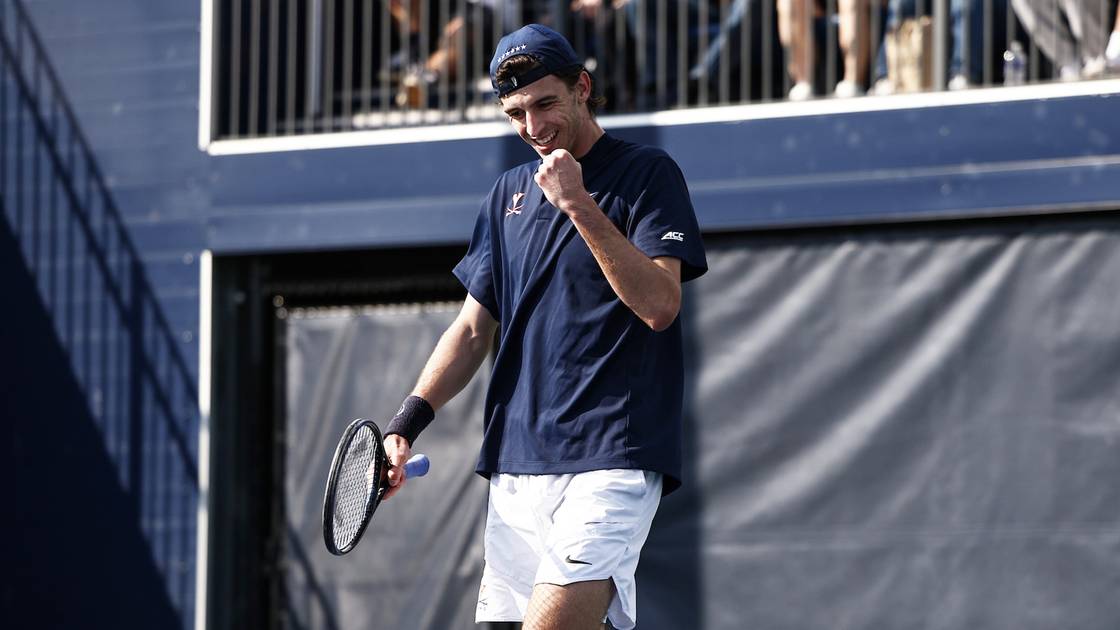 Dietrich Downs Top-Ranked Singles Player in UVA Victory Against SMU