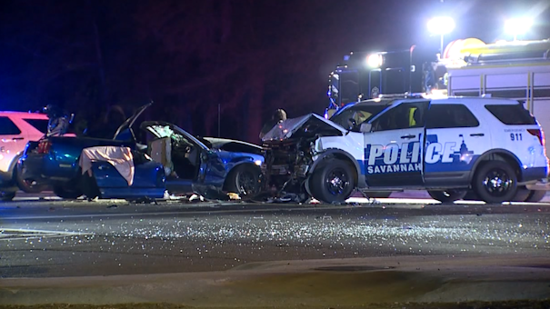 Officer involved crash on East Montgomery Cross Road