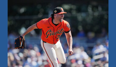 Giants an out away from perfect game, a strike away from no-hitter in 7-1 win over Brewers