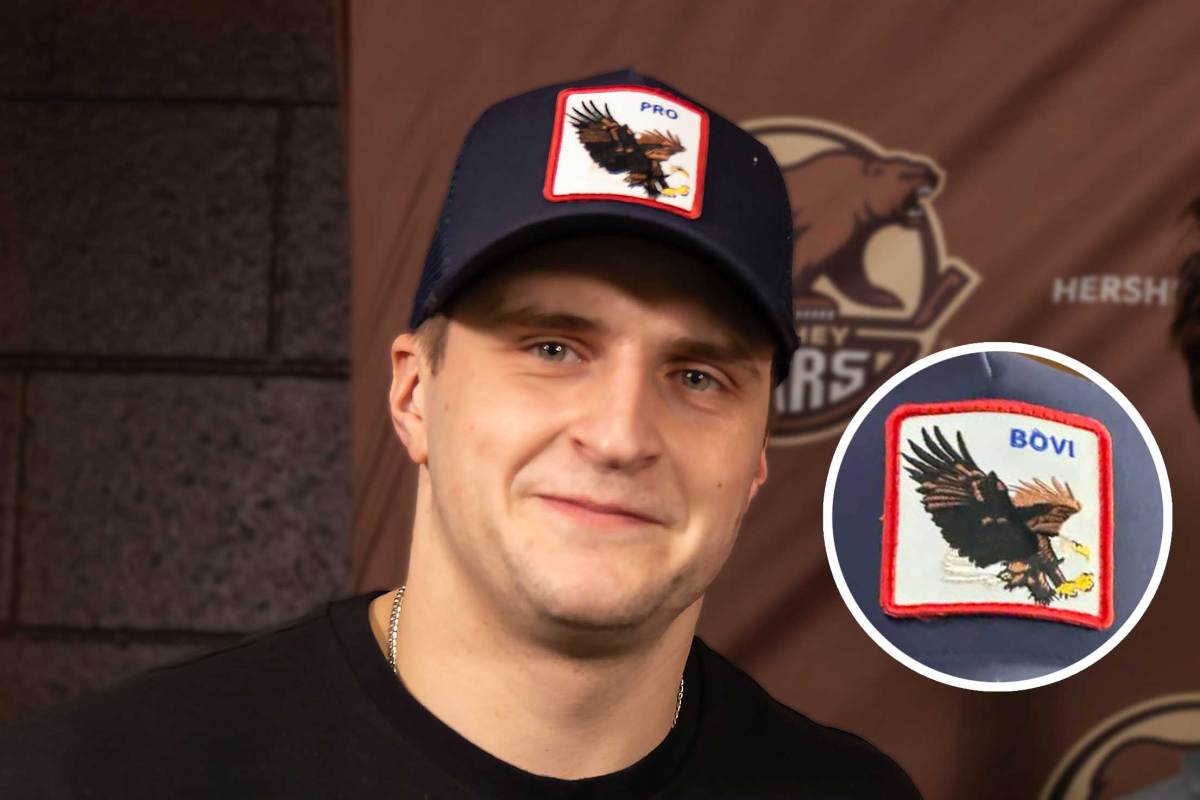 Aliaksei Protas gifts Capitals players customized eagle hats from brand made famous by Evgeni Malkin: ‘I think boys loved it’