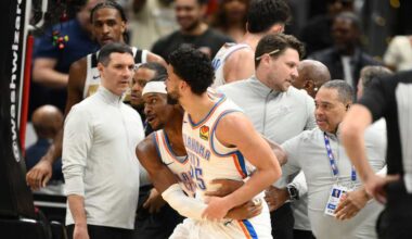 Altercation late in first half leads to 4 ejected from Thunder-Wizards