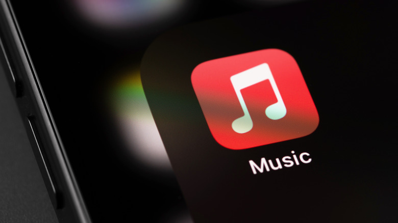 The Apple Music icon on a touchscreen device