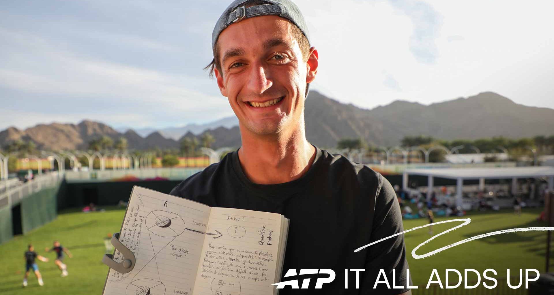 Terence Atmane studies quantum physics during his free time on the road.