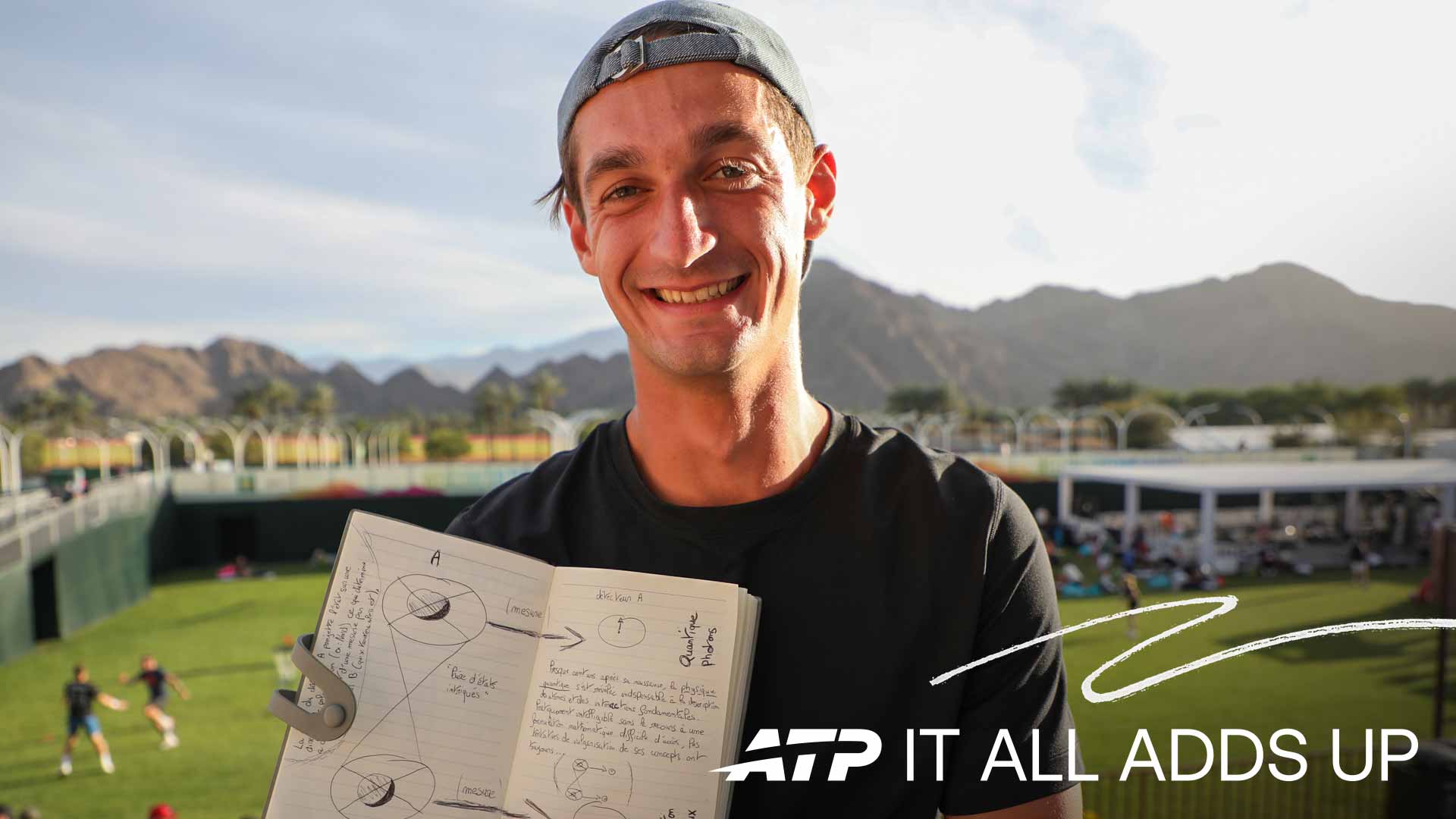 Terence Atmane studies quantum physics during his free time on the road.