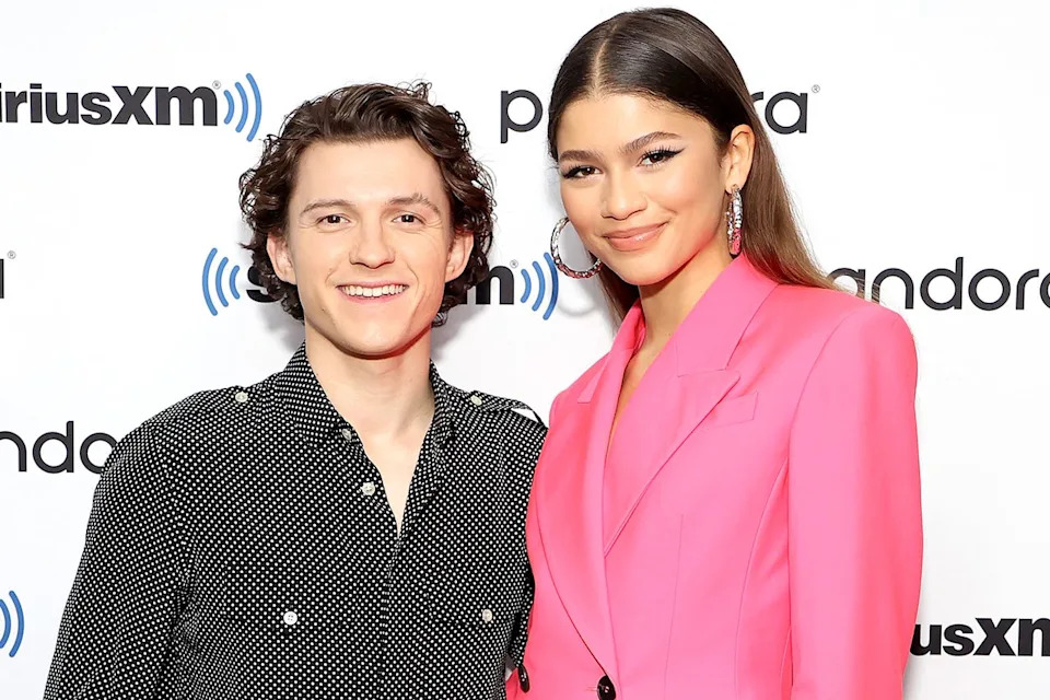 Tom Holland and Zendaya attend SiriusXM's Town Hall with the cast of Spider-Man: No Way HomeCredit: Cindy Ord/Getty