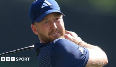 Daniel Berger plays his tee shot on the 18th hole during the second round of the Arnold Palmer Invitational