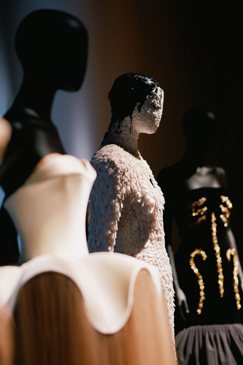 Designs by Schiaparelli's current designer, Daniel Roseberry, are shown as well as pieces by the house's late founder.